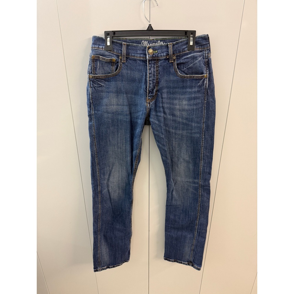 Wrangler Retro Slim Straight Blue Jeans 10WLT88BZ Mens 30x32 Medium Wash Denim